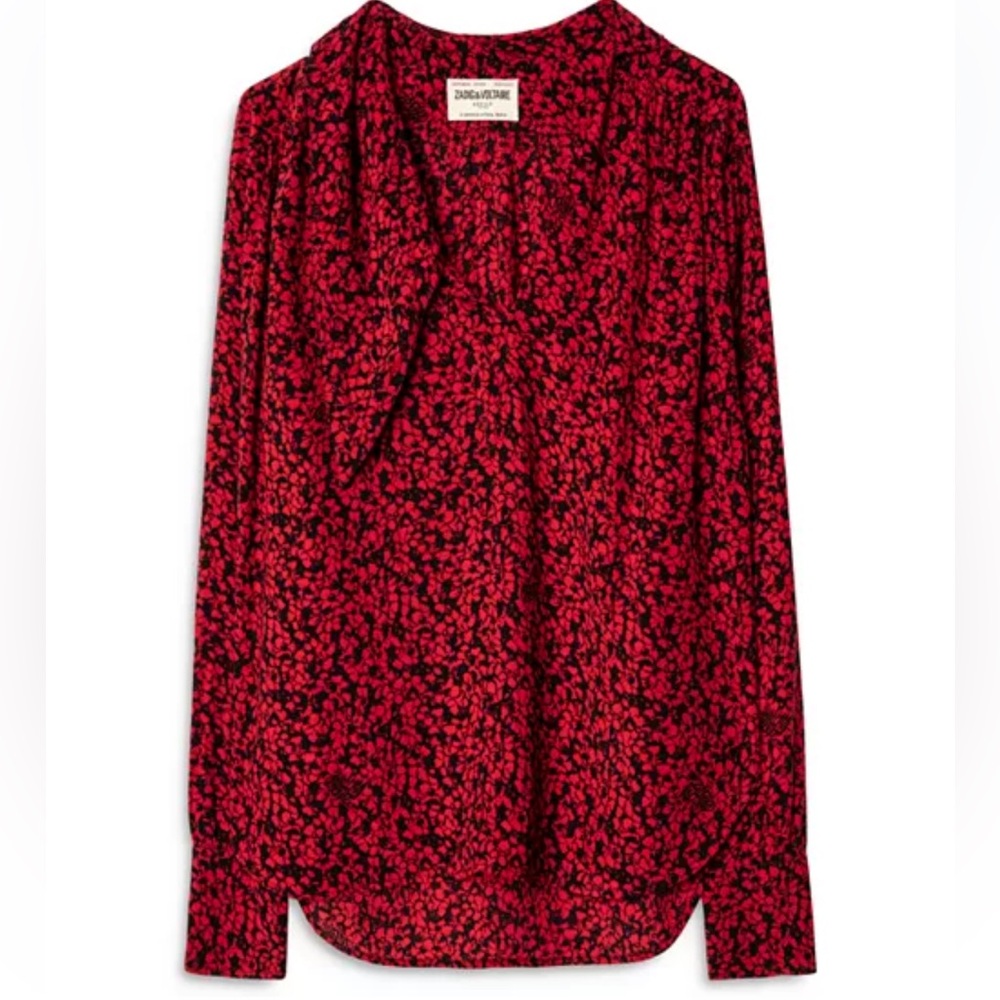 Zadig & Voltaire Tristan Floral Blouse, Size L, NWT
